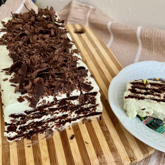 Mint chocolate icebox cake