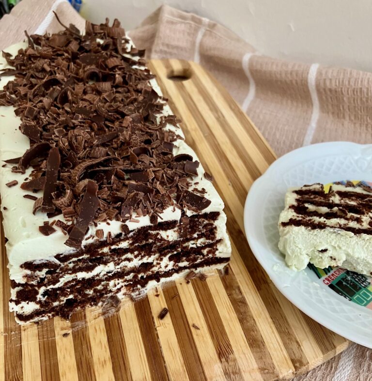 Mint chocolate icebox cake