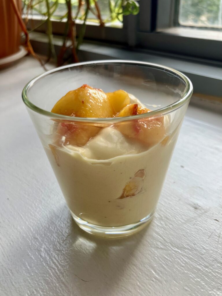 Cardamom peach fool