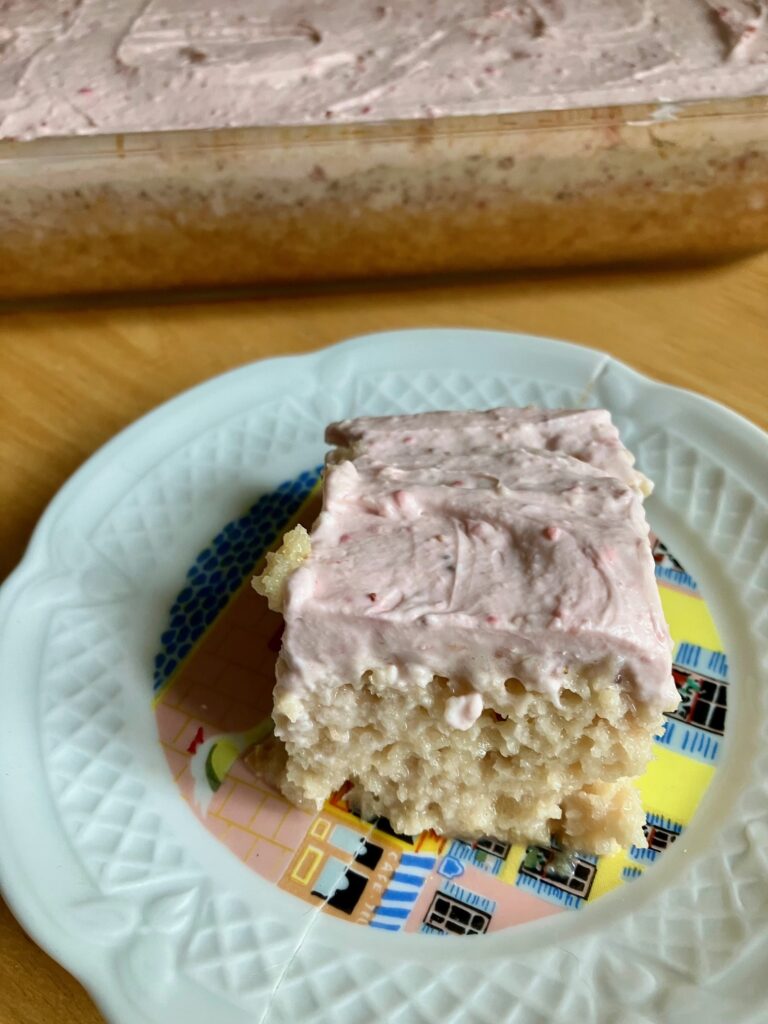 Strawberry tres leches cake