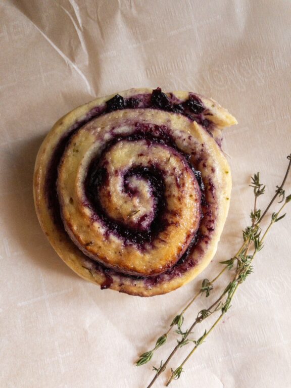Bakeshop blueberry thyme bun